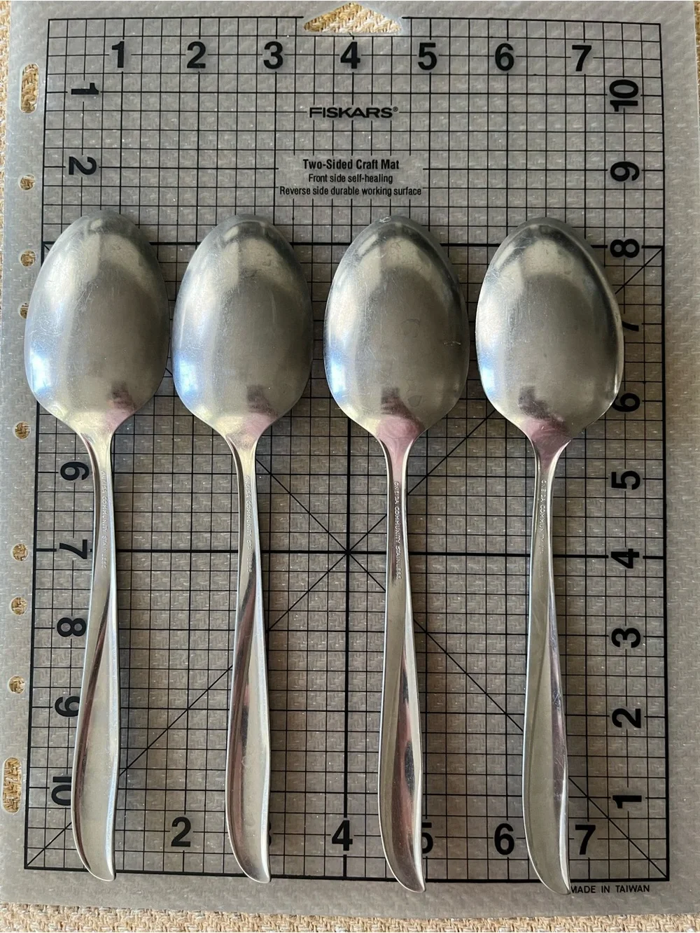Vintage Oneida Twin Star Community Stainless Flatware Set of 4 Serving Spoons